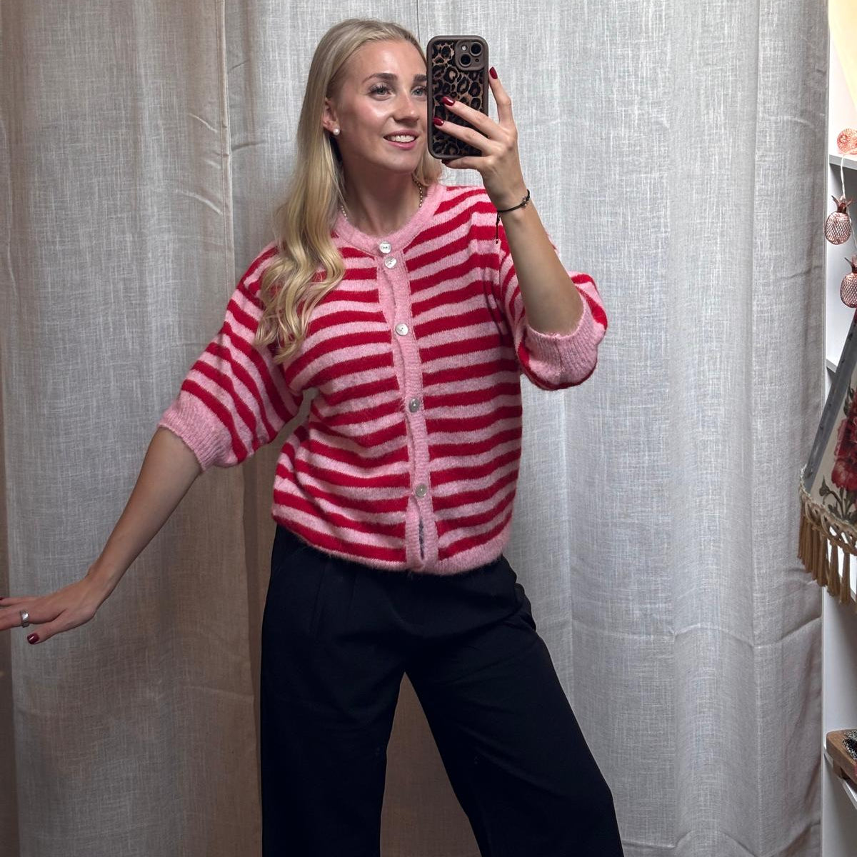 STRICKJACKE LOTTI ROSA X ROT