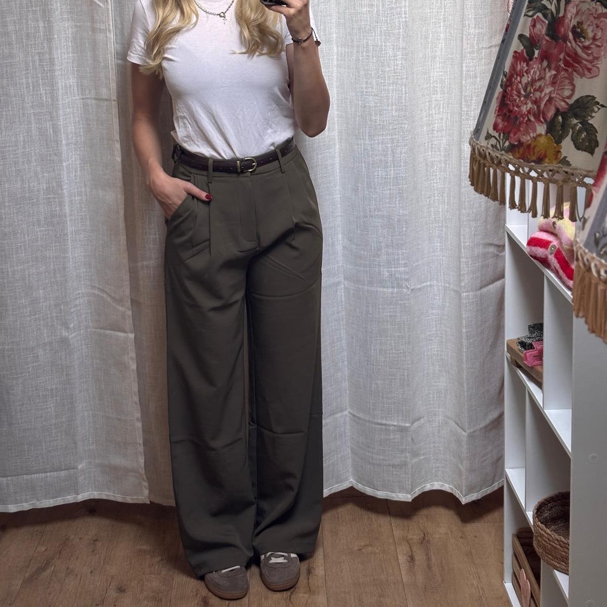 ANZUGHOSE MILA KHAKI