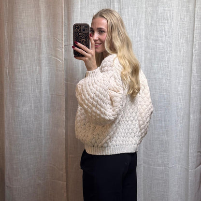 PULLOVER LOU - HEARTS CREME
