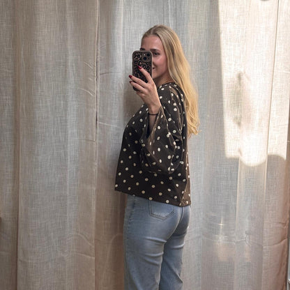 OVERSIZE LONGSLEEVE DOTS - KHAKI