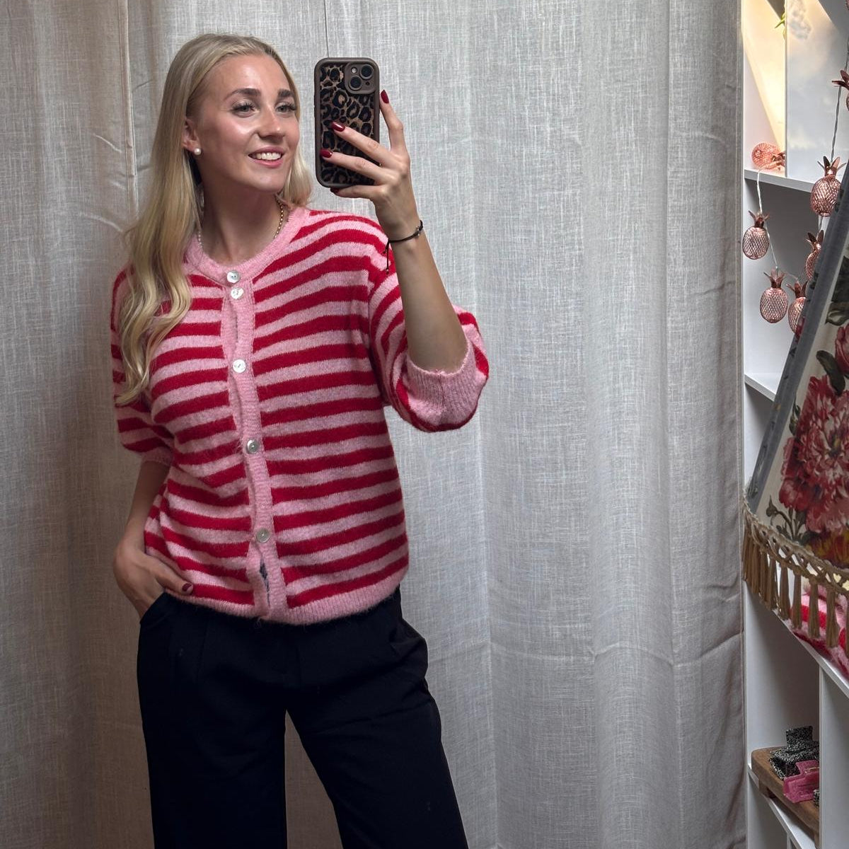 STRICKJACKE LOTTI ROSA X ROT